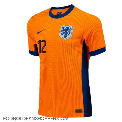 Holland Jeremie Frimpong #12 Hjemmebanetrøje EM 2024 Kortærmet Holland Jeremie Frimpong #12 Hjemmebanetrøje EM 2024 Kortærmet